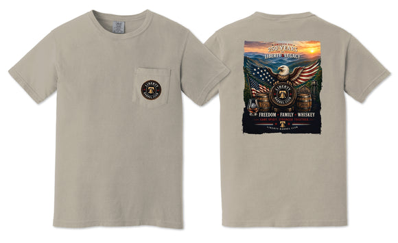 Liberty Barrel Club 250th Anniversary Patriotic Comfort Colors® Tee